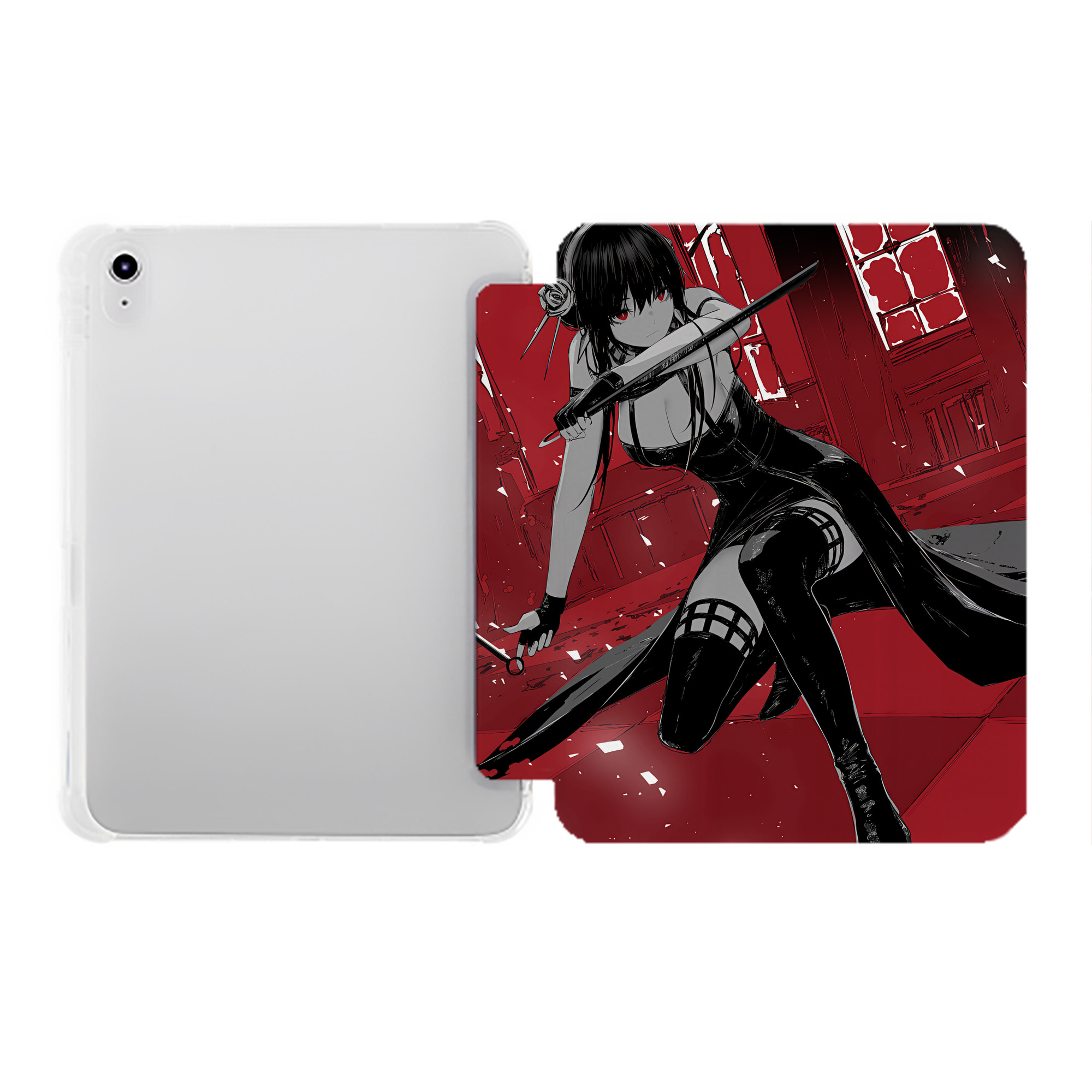 （画像用） SPY×FAMILY间谍家家酒 IPad ケース ペン収納付き 三つ折りスタンド PUレザー×シリコン 対応機種9.5/10.5/10.9インチ